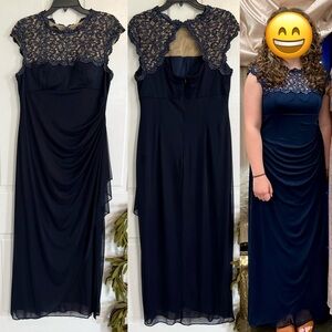 Alex Evenings navy formal dress